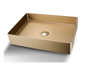 Lavabo de baño superior Lavabo de baño hecho a mano de oro Lavabo de baño Fregadero de acero inoxidable - Product Image 6