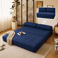 Sofá Cama Convertible de Lujo con Estilo Moderno y Tela de Pana, Apto para Esponja de Alta Densidad en Apartamentos y Hoteles