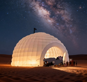 Tente dôme igloo gonflable portable à LED pour le camping, <span class=keywords><strong>abri</strong></span> de réception gonflable avec souffleur pour les expositions, les fêtes et les événements - Product Image 1