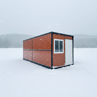 Maison conteneur pliable de type X personnalisable et mobile de 20 pieds avec isolation thermique
