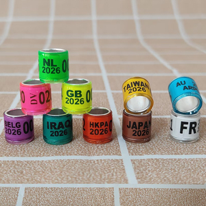 Высококачественные персонализированные экологичные классические пластиковые кольца YJ для гоночных голубей с именем для питомцев, Новогодняя коллекция 2025 года - Product Image 5