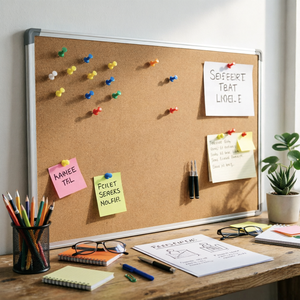 Tablero <span class=keywords><strong>de</strong></span> Corcho Reutilizable Grande con Marco <span class=keywords><strong>de</strong></span> Aluminio, Tablero <span class=keywords><strong>de</strong></span> <span class=keywords><strong>Anuncios</strong></span> Profesional para Oficina y Escuela - Product Image 3