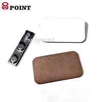 Badge nominatif vierge en MDF pour sublimation DIY, plaque nominative en bois