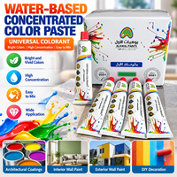 Pâte de pigment à base d'eau en tube souple pratique, colorant à forte puissance de teinture pour peintures et revêtements