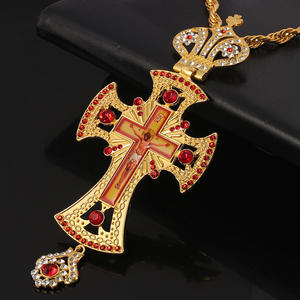 Fabbrica originale chiesa ortodossa oro piantatura pasqua croce pettorale collana religiosa in metallo pendente <span class=keywords><strong>per</strong></span> la preghiera vescovo - Product Image 6