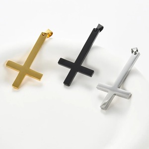 1Pc Stainless Steel Upside Down <b>Cross</b> <b>Pendant</b> For Necklace Dainty Women <b>Men</b> Christian Inverted <b>Cross</b> Charm Simple Jewelry Gifts - Product Image 3