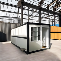 Cabine mobile de 20 pieds, design mobile, imperméable, bon marché, conteneur pliable pour conférences, maison pour bureau et hôtel