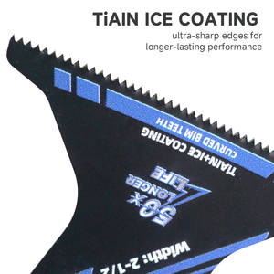 65mm Hot Press HCS High Carbon Steel BIM BI-Metal Oscillating Multi-Tool Saw Blades 100X Longer Life Curved Carbide <b>Edge</b> OEM - Product Image 3