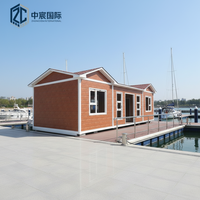 Maison conteneur préfabriquée Zhongchen de 20 pieds, unité portable, design moderne avec style marin transformé pour l'aménagement d'hôtels et de bureaux