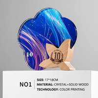 Trophées personnalisés avec impression couleur JN, trophées en cristal avec impression UV personnalisée, trophées en bois, trophées en cristal avec sublimation
