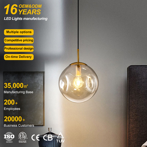 Toptan fiyat dekoratif cam duman gri yemek odası tavan asılı kolye ışık - Product Image 1