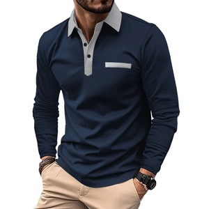 Camisetas de Manga Larga de Otoño, Camiseta Polo con Logotipo, Camisas de Negocios de Empresa, Ropa de Trabajo Personalizada de Algodón, Camisetas Polo para Hombre - Product Image 4