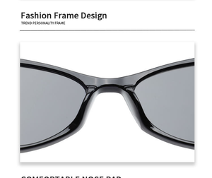 รับทำโลโก้ตามสั่ง ขายส่ง แว่นกันแดดแฟชั่นใหม่สำหรับผู้หญิง ทรงสามเหลี่ยม แคทอาย แว่นตาผู้หญิง ป้องกันรังสียูวี 400 - Product Image 6