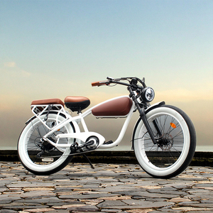 <span class=keywords><strong>Bicicleta</strong></span> eléctrica Vintage Cafe Racer Bike Fat Tire Vintage Chopper Road Cruiser <span class=keywords><strong>Bicicleta</strong></span> eléctrica para nieve para viajes por la ciudad - Product Image 1