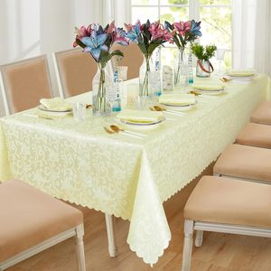 Tovaglia Jacquard Champagne 60x104 Pollici, Resistente all'Acqua e all'Olio, con Bordo in Pizzo <span class=keywords><strong>per</strong></span> Cene, Buffet e Decorazioni <span class=keywords><strong>per</strong></span> Feste - Product Image 6