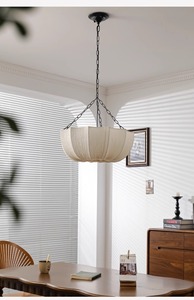 Lampe suspendue vintage française Wabi-Sabi, élégante <span class=keywords><strong>suspension</strong></span> <span class=keywords><strong>en</strong></span> <span class=keywords><strong>tissu</strong></span> <span class=keywords><strong>en</strong></span> forme de parapluie, luminaire suspendu <span class=keywords><strong>pour</strong></span> salon, <span class=keywords><strong>chambre</strong></span> ou restaurant - Product Image 4