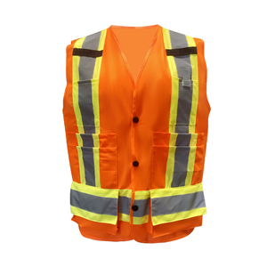 Gilet de sécurité réfléchissant haute visibilité CITICITY pour travaux de topographie, robuste, avec poche à pression et emplacements pour stylos - Product Image 1