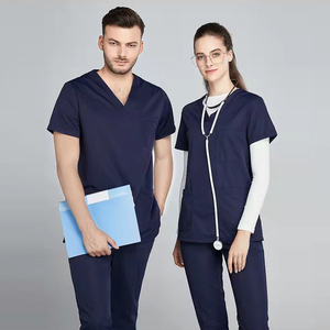 Divise Ospedaliere <span class=keywords><strong>Blu</strong></span> all'Ingrosso, Completi per Infermiere, Vari Colori, Design per Uniformi Ospedaliere - Product Image 4