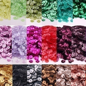 Lentejuelas OPP fábrica de bolsas sueltas a granel para manualidades DIY bordado glaseado colores Camber cóncavo lentejuelas 6mm Imagen 10 bolsas PVC,PVC - Product Image 2