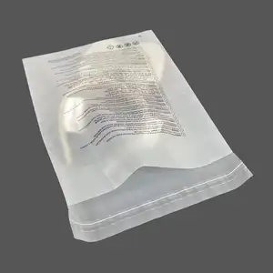 שקית PET חלבית מותאמת אישית GRS ממוחזרת הדפסה מט LDPE דביקה עצמית לאריזת בגדים כולל חולצות עם הדפסת לוגו