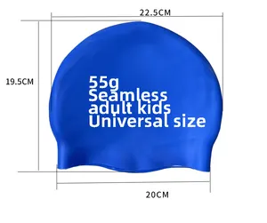 Bonnets de bain en silicone pour équipe universitaire personnalisés de haute qualité avec noms