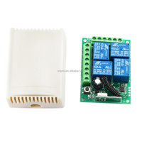 DC12V 4 carte de commande de relais de commutateur sans fil quatre touches télécommande modification de contrôle de lumière LED KR1204 433MHz 315MHz récepteur