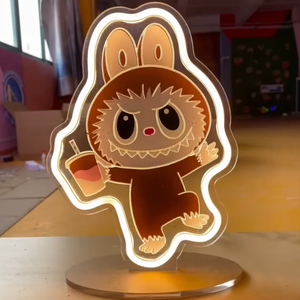 Enseigne néon LED IP65 <span class=keywords><strong>Rab</strong></span> dessin animé, guirlandes lumineuses à intensité variable, décoration murale mignonne, accessoires de fête d'anniversaire, à suspendre pour chambre de fille - Product Image 4