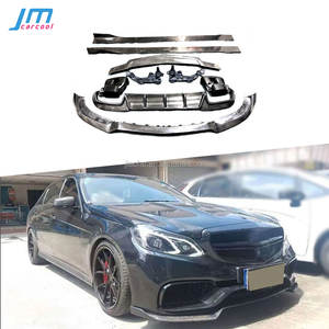 Paraurti anteriore labbro diffusore posteriore Spoiler minigonne laterali 2014-2016 kit carrozzeria in fibra di carbonio per Benz classe E <span class=keywords><strong>W212</strong></span> E260 E300 E400 E63 <span class=keywords><strong>AMG</strong></span> - Product Image 1