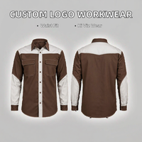 Combinaison de travail industrielle en coton avec logo personnalisé, haute visibilité, résistante aux acides, uniforme de mécanicien robuste, taille élastique, pour ouvrier d'usine, OEM