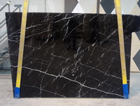 Dalle de marbre noir Marquina mat en pierre naturelle chinoise à surface polie