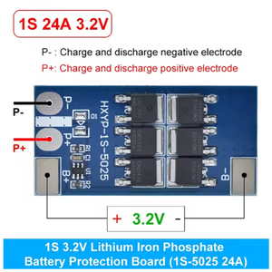Carte de protection de batterie au lithium LiFePO4 BMS 1S 12A 16A 24A 3.7V 18650, tension de charge 4.2V / Protection contre les courts-circuits et les surcharges - Product Image 6
