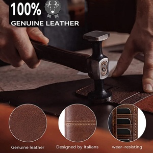 Custom Slim RFID Leather Bifold <b>Wallet</b> Organizer Slim Card <b>Holder</b> with 14 Card Slots and 2 Cash Pockets Genuine Leather <b>Wallet</b> - Product Image 5