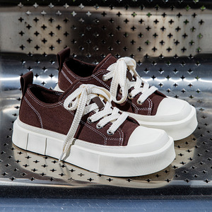 Chaussures en toile pour hommes, nouveau style 2026, chaussures d'été respirantes pour hommes, chaussures plateforme, chaussures décontractées à semelle épaisse, chaussures en toile tendance pour hommes - Product Image 1