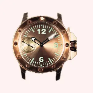 Casing jam tangan otomatis dive seagull perunggu keren kualitas tinggi bagian jam tangan otomatis OEM ODM servis Batch kustom CuSn8 casing jam tangan menyelam perunggu
