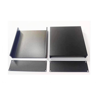 Kit d'encastrement en alliage d'aluminium noir 150*46mm avec 2 plaques d'extrémité, boîtier de projet extrudé, boîtier de carte PCB, longueur personnalisée, IP54