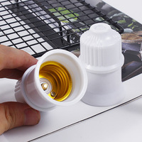 Douille de lampe en plastique épaissie 27 mm E27 à vis, support de suspension pour éclairage domestique, écologique et économe en énergie