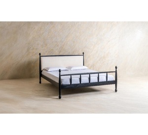 Lit pliable en bois massif moderne, finition haut de gamme, conçu pour le confort et la stabilité, pour la chambre principale, aménagement de meubles de maison - Product Image 1