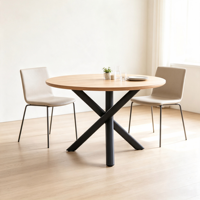 Base de table moderne en métal à 3 pieds, en acier noir, pour plateau en pierre frittée, marbre ou bois, idéale pour cuisine, salle à manger, restaurant