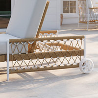 Chaise longue de jardin de luxe pour l'été, lit de repos en corde tressée, mobilier d'extérieur