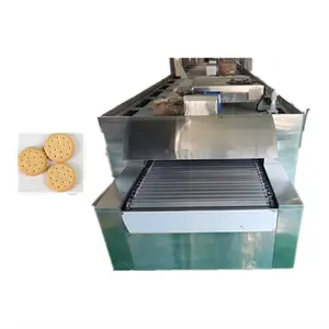 Commerciële Bakken 150 Kg/u Brood Cookies Koekjes Elektrische Gas Verwarming Soorten Tunnel Oven