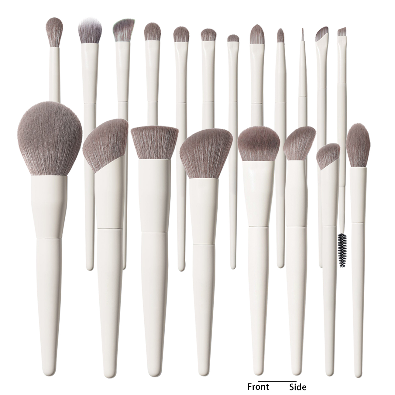 ด้ามจับสีขาวด้าน 19 ชิ้น