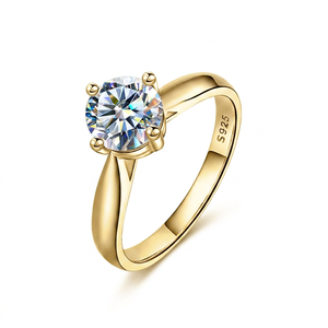 Anillo de Plata de Ley 925 con una Sola Piedra en Forma de Corazón, Hermosa Joyería de Moda para Mujer para Bodas, San Valentín y Cumpleaños - Product Image 3