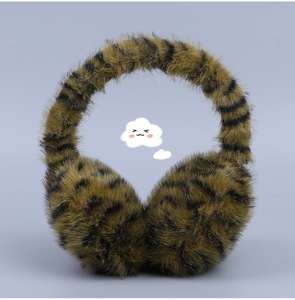 Милые зимние наушники с принтом кошки для студентов, теплые мягкие плюшевые утеплители для ушей, накладки на уши для холодной погоды - Product Image 6