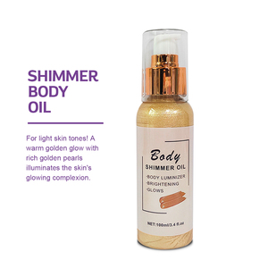 Gold & Brown Gold Shimmer Body Luminizer Surligneur lisse Maquillage d'été avec lotion pour le corps au curcuma - Product Image 2
