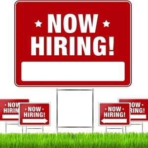 Letreros de Empleo Disponible para Negocios y Tiendas con Estacas, Letreros de Doble Cara para Jardín, Roc Xie - Product Image 1