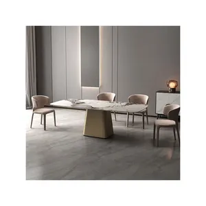 Mesa de comedor de mármol, muebles de lujo, alta calidad, recién llegados, proveedores de China