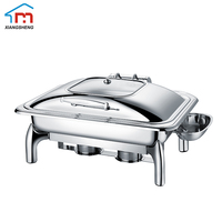 Ensemble de plats à frire pour les hôtels, en acier inoxydable, chauffant, de luxe, pour buffet