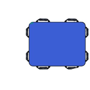 Chariot d'urgence pliable simple en tissu Oxford, taille unique, pour personnes âgées et patients, avec coussin de transfert - Product Image 1