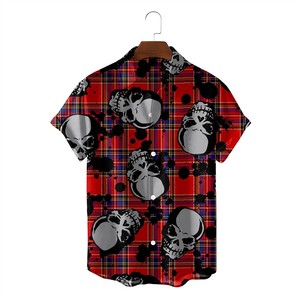2024 verano 3D camiseta de hombre impresión Digital <span class=keywords><strong>Interracial</strong></span> hombres Casual sólido bordado camisa de manga corta - Product Image 4