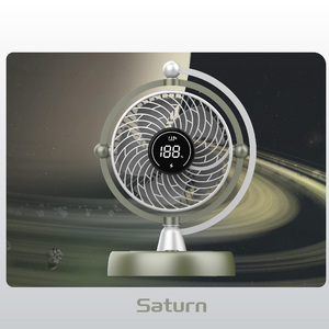 Ventilateur de table en plastique le plus vendu avec lumière LED, batterie rechargeable, faible bruit - Refroidisseur d'air USB 3 vitesses pour extérieur, voiture, hôtel - Product Image 4